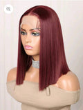 Burgundy Lace Front Wig(human blend)