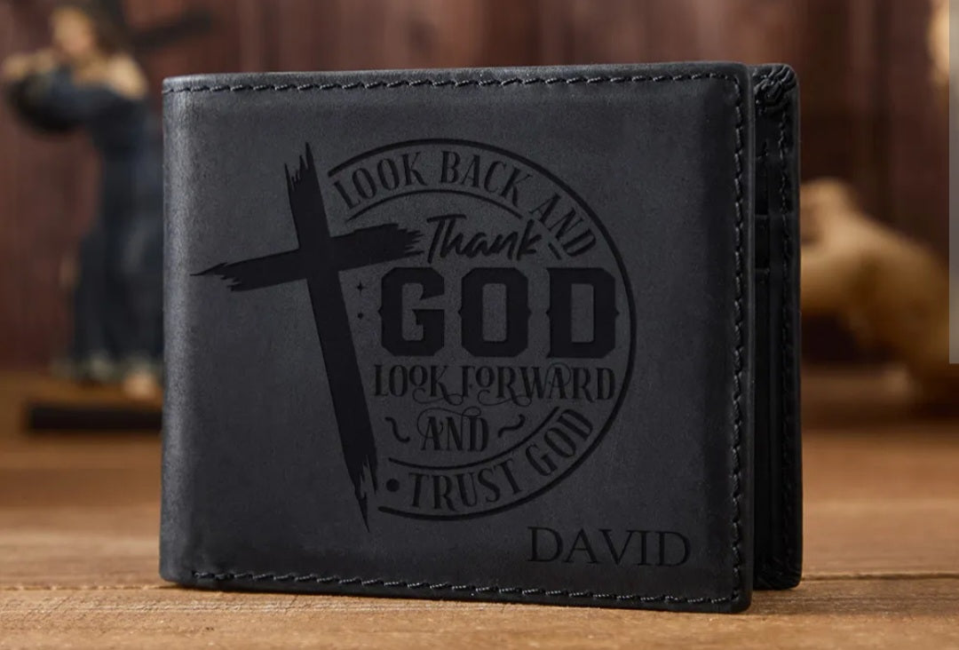 1pc Customized Engraved Wallet